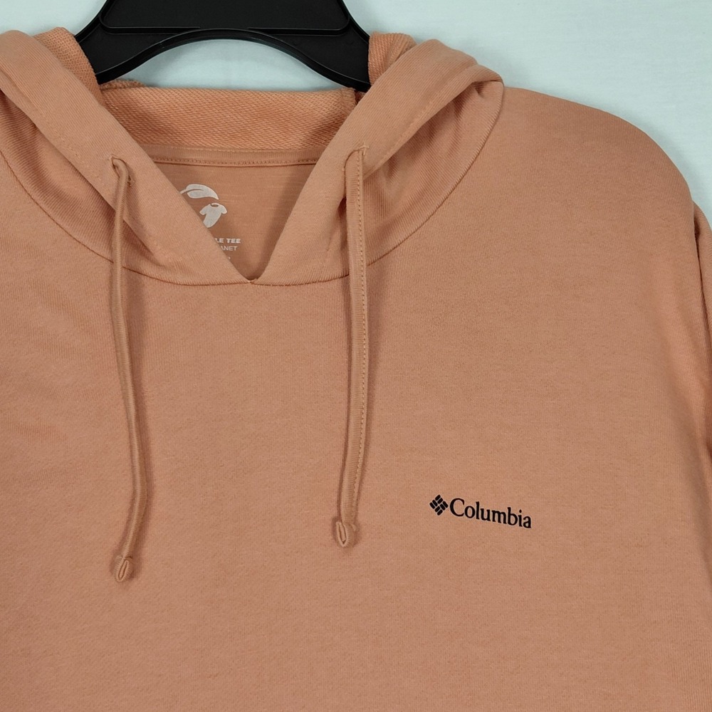 Columbia Women's Size S/P Long Sleeve Pullover Light Weight Coral Hoodie Logo - Picture 4 of 9